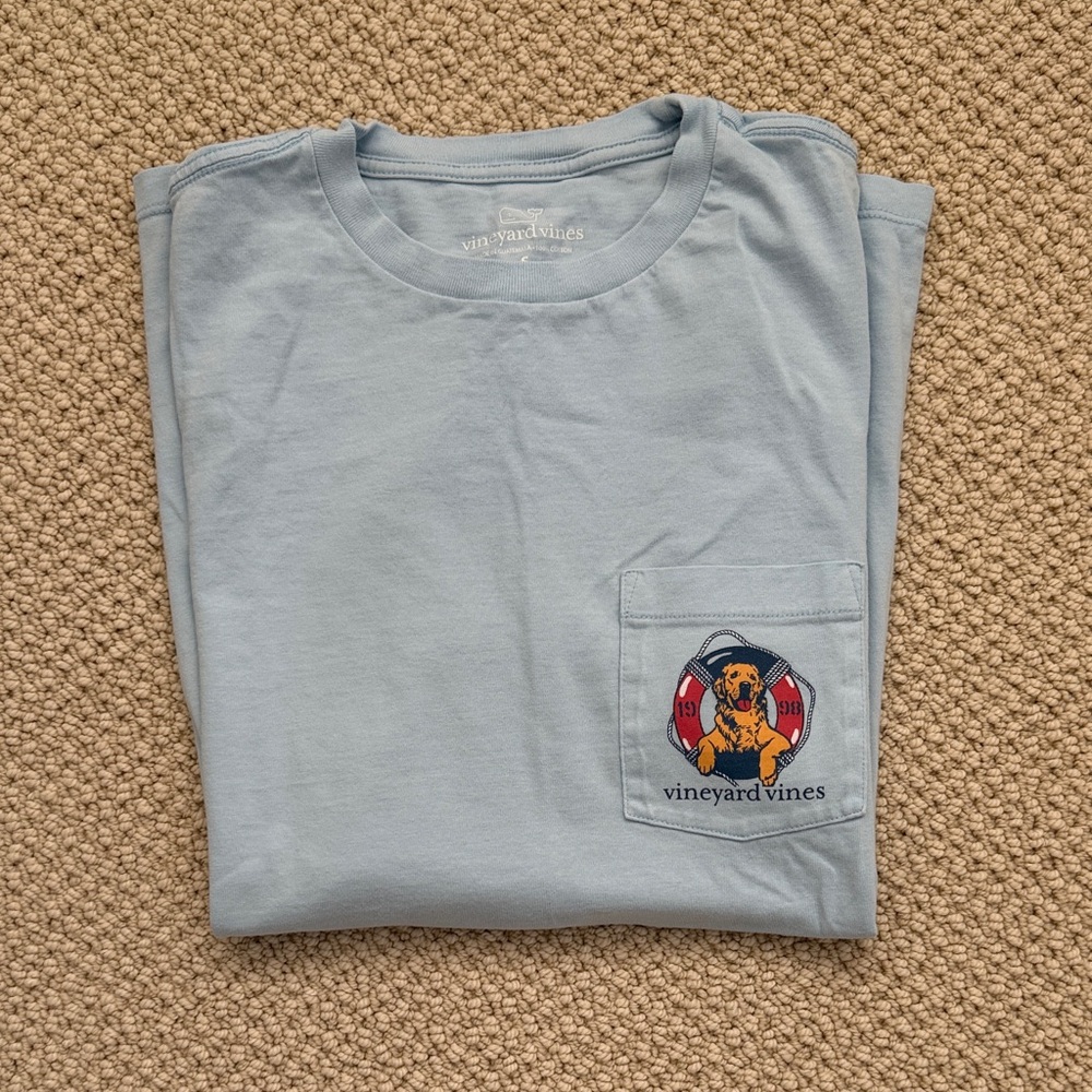 Vineyard Vines Men's Sky Blue short Sleeve Tee